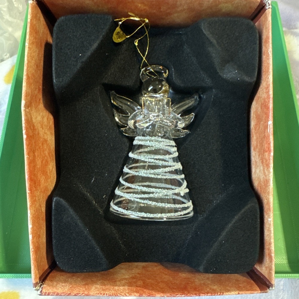 Handcrafted‎ Angel  Glass Ornament